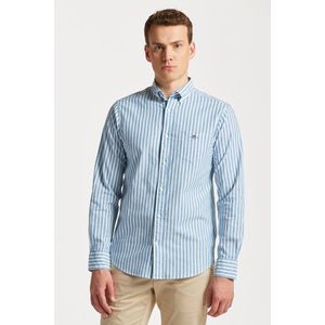 KOŠILE GANT REG COTTON LINEN STRIPE SHIRT DAY BLUE obraz