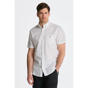 KOŠILE GANT REG COTTON LINEN SS SHIRT WHITE obraz