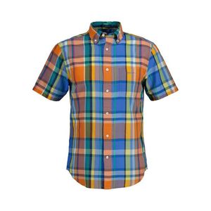 KOŠILE GANT REG UT COLORFUL MADRAS SS SHIRT APRICOT ORANGE obraz