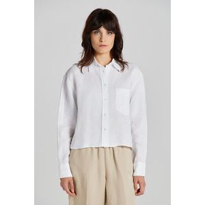 KOŠILE GANT REL CROPPED LINEN SHIRT WHITE obraz