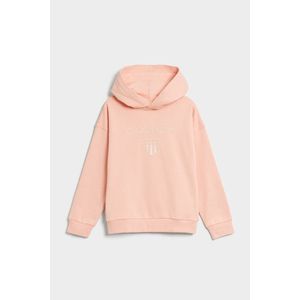 MIKINA GANT D2. CONTRAST SHIELD RELAXED HOODIE GUAVA ORANGE obraz