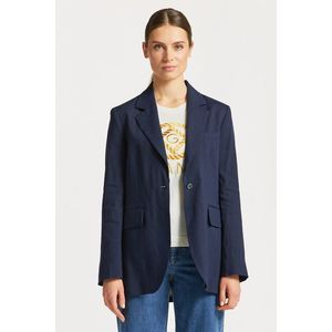 SAKO GANT REG STRETCH LINEN BLAZER EVENING BLUE obraz