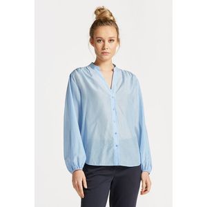 KOŠILE GANT REL COTTON SILK BLOUSE BLUE AIR obraz