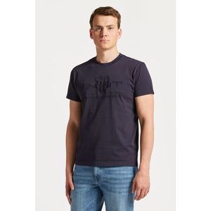 TRIČKO GANT SHIELD SS T-SHIRT EVENING BLUE obraz