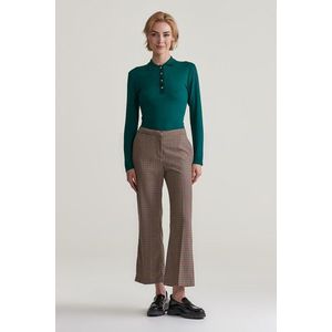 KALHOTY GANT CROPPED SLACKS DARK KHAKI obraz