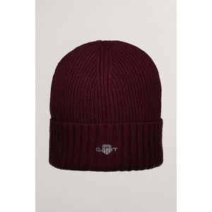 ČEPICE GANT SHIELD WOOL BEANIE WINE RED obraz