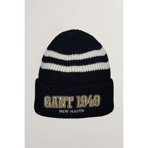 ČEPICE GANT GANT 1949 STRIPED KNITTED BEANIE EVENING BLUE obraz