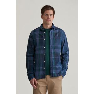 KOŠILE GANT REG GMNT DYED CHECK SHIRT DUSTY NAVY obraz