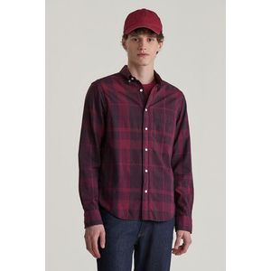 KOŠILE GANT REG GMNT DYED CHECK SHIRT RICH WINE obraz