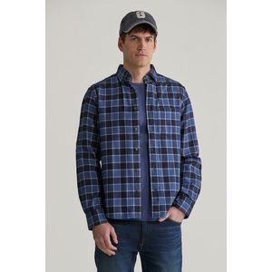 KOŠILE GANT REG HERRINGBONE CHECK SHIRT EVENING BLUE obraz