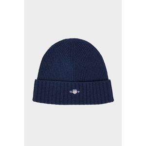 ČEPICE GANT UNISEX. SHIELD WOOL BEANIE MARINE obraz