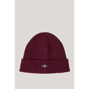 ČEPICE GANT UNISEX. SHIELD WOOL BEANIE WINE RED obraz