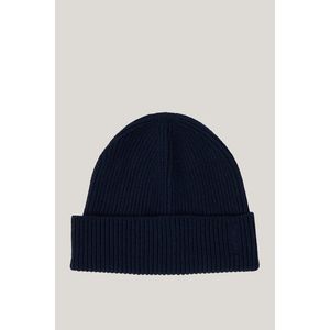 ČEPICE GANT FINE KNITTED WOOL BEANIE EVENING BLUE obraz