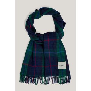 ŠÁLA GANT CASHMERE BLEND CHECK SCARF DEEP FOREST GREEN obraz