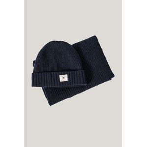 SET ČEPICE A ŠÁLA GANT BEANIE SCARF GIFT SET EVENING BLUE obraz