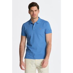 POLOKOŠILE GANT ORIGINAL SLIM PIQUE SS RUGGER DAY BLUE obraz