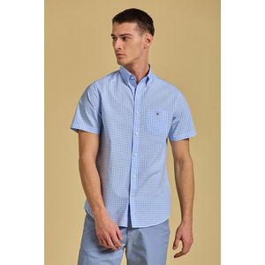 KOŠILE GANT REG BROADCLOTH GINGHAM SS BD CAPRI BLUE obraz