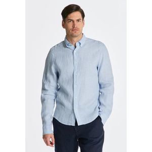 KOŠILE GANT SLIM LINEN SHIRT CAPRI BLUE obraz