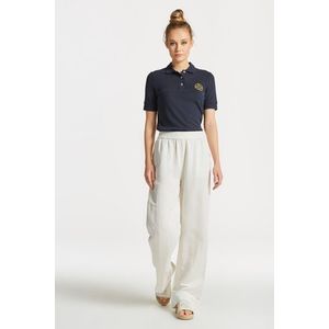 KALHOTY GANT LINEN VISCOSE PULL-ON PANTS EGGSHELL obraz