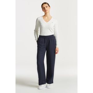 KALHOTY GANT LINEN VISCOSE PULL-ON PANTS EVENING BLUE obraz