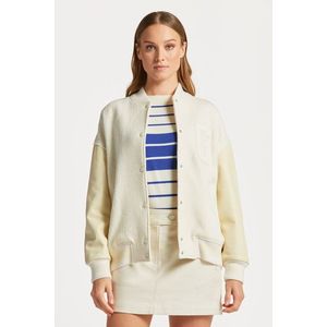 BUNDA GANT BOUCLE GANT VARSITY JACKET CREAM3 obraz