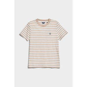 TRIČKO GANT D1. ICON G STRIPED SS T-SHIRT DRY SAND2 obraz