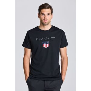 TRIČKO GANT SHIELD SS T-SHIRT BLACK3 obraz