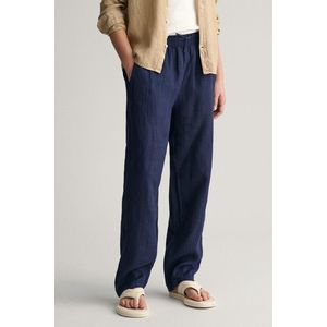 KALHOTY GANT RELAXED LINEN PANTS MARINE obraz