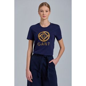 TRIČKO GANT ROPE ICON SS T-SHIRT EVENING BLUE obraz