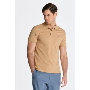 POLOKOŠILE GANT ORIGINAL SLIM PIQUE SS RUGGER HAZELWOOD BEIGE obraz