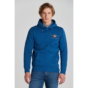 MIKINA GANT MEDIUM ARCHIVE SHIELD HOODIE LAKE BLUE obraz