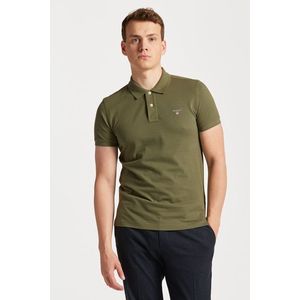 POLOKOŠILE GANT ORIGINAL SLIM PIQUE SS RUGGER JUNIPER GREEN obraz