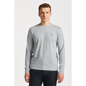 TRIČKO GANT ORIGINAL LS T-SHIRT GREY MELANGE obraz