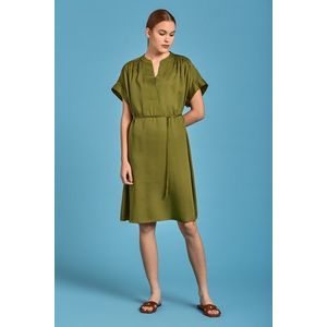 ŠATY GANT D2. FLUID DRESS OLIVE GREEN obraz