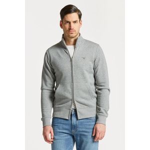 MIKINA GANT ORIGINAL FULL ZIP CARDIGAN GREY MELANGE obraz