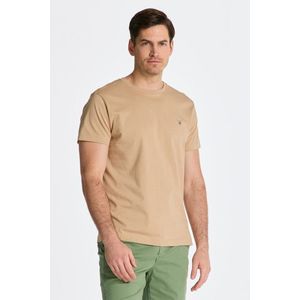 TRIČKO GANT ORIGINAL SS T-SHIRT HAZELWOOD BEIGE obraz