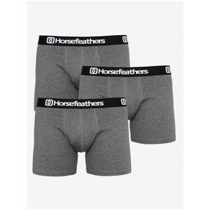 3PACK pánské boxerky Horsefeathers Dynasty heather antracite obraz