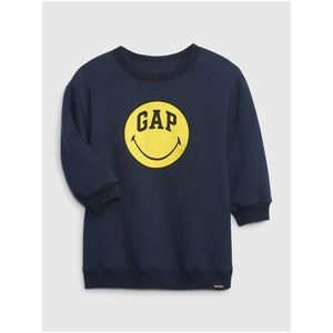 Tmavě modré holčičí mikinové šaty GAP & Smiley® obraz