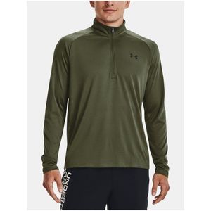 Khaki sportovní tričko Under Armour UA Tech 2.0 1/2 Zip obraz