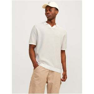 Béžové pánské polo tričko Jack & Jones Mykonos obraz