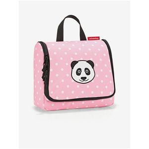 Růžová holčičí kosmetická taška s motivem pandy Reisenthel Toiletbag Kids Panda Dots Pink obraz