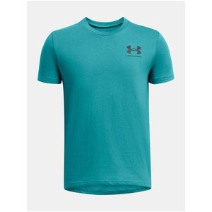 Petrolejové tričko Under Armour UA B SPORTSTYLE LEFT CHEST SS obraz