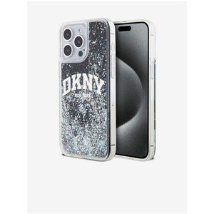 Liquid Glitter Arch Logo Zadní Kryt pro iPhone 12/12 Pro Black DKNY obraz