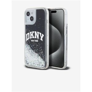 Liquid Glitter Arch Logo Zadní Kryt pro iPhone 14 Black DKNY obraz