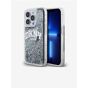 Liquid Glitter Arch Logo Zadní Kryt pro iPhone 15 Pro Black DKNY obraz