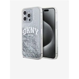 Liquid Glitter Arch Logo Zadní Kryt pro iPhone 15 Pro Max Transparent DKNY obraz