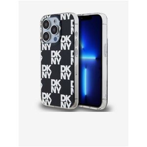 PC/TPU Checkered Pattern Zadní Kryt pro iPhone 15 Pro Black DKNY obraz