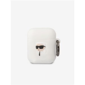 3D Logo NFT Karl Head Silikonové Pouzdro pro Airpods 1/2 White Karl Lagerfeld obraz