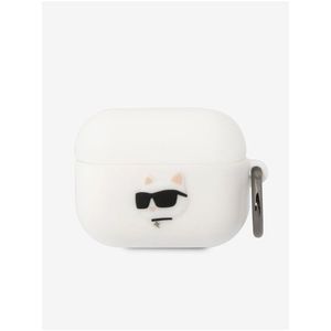 3D Logo NFT Choupette Head Silikonové Pouzdro pro Airpods Pro White Karl Lagerfeld obraz