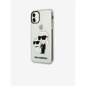 IML Glitter Karl and Choupette NFT Zadní Kryt pro iPhone 11 Transparent Karl Lagerfeld obraz